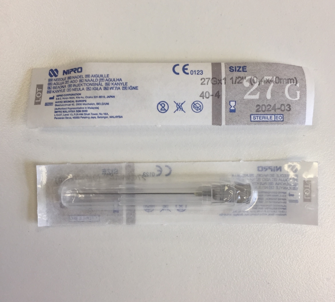 Nipro 27 gauge x 1 1/2 inch needle